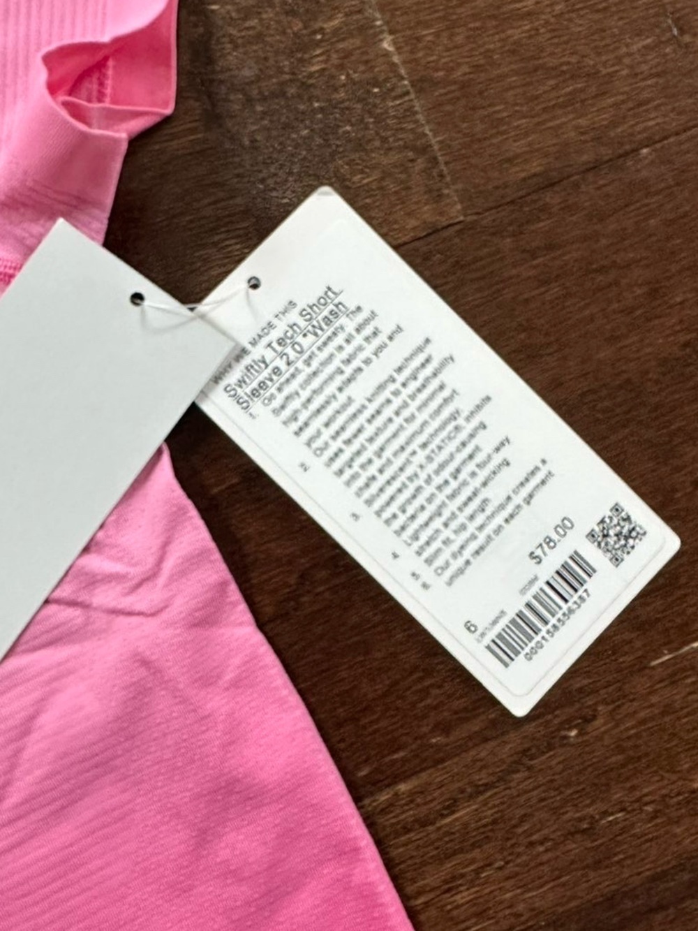 Lululemon Swiftly Tech Short-Sleeve Shirt 2.0 Hip Length Pink Size 6 NWT - Picture 7 of 10